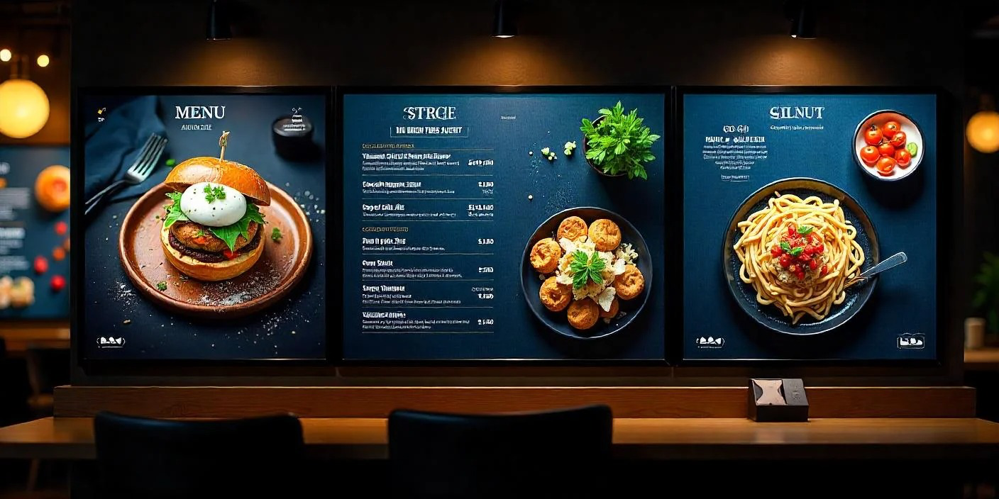 Cafe menu board with espresso, cappuccino, latte and other coffee drinks